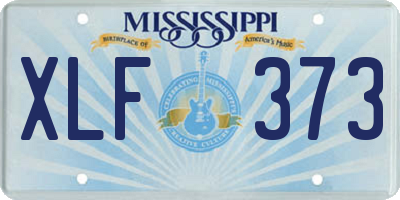 MS license plate XLF373