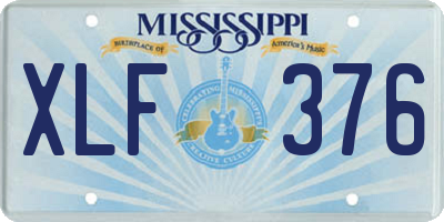 MS license plate XLF376