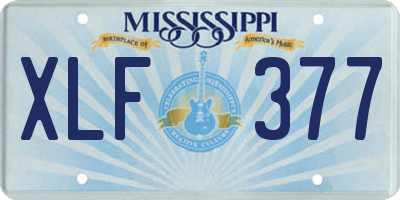 MS license plate XLF377