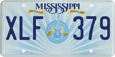 MS license plate XLF379