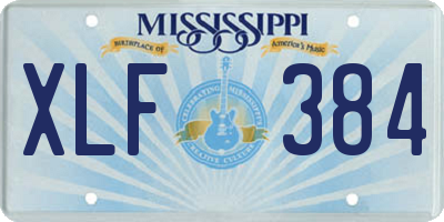 MS license plate XLF384