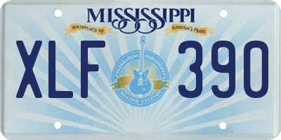 MS license plate XLF390