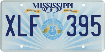MS license plate XLF395