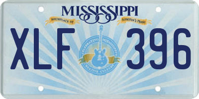 MS license plate XLF396