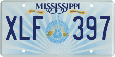 MS license plate XLF397