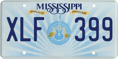 MS license plate XLF399