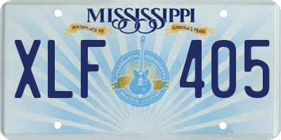 MS license plate XLF405