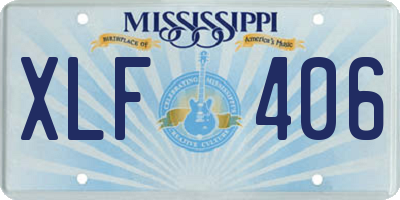 MS license plate XLF406