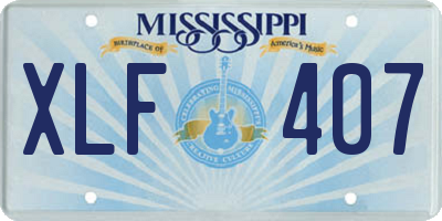 MS license plate XLF407