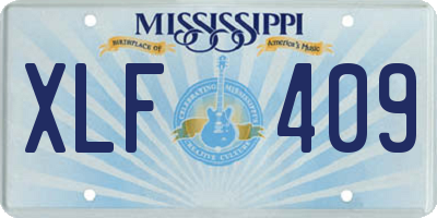 MS license plate XLF409
