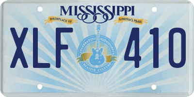 MS license plate XLF410