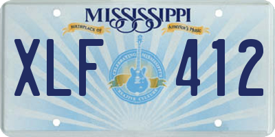 MS license plate XLF412