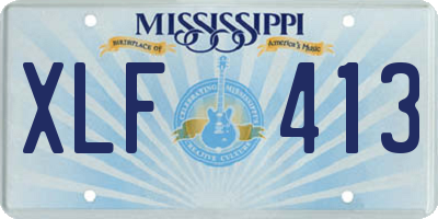 MS license plate XLF413