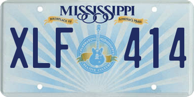 MS license plate XLF414