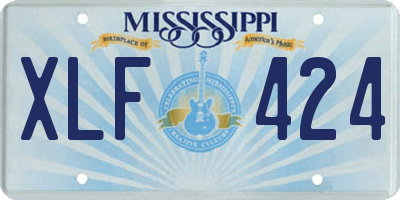 MS license plate XLF424