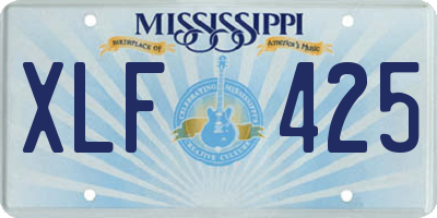 MS license plate XLF425