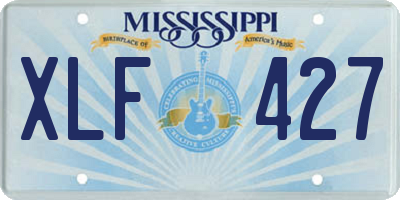 MS license plate XLF427