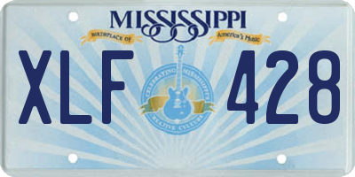 MS license plate XLF428