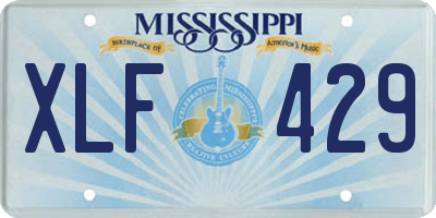 MS license plate XLF429