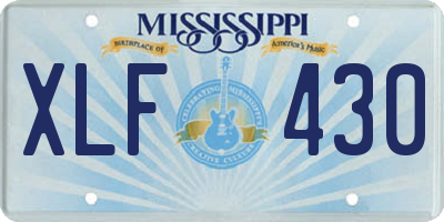 MS license plate XLF430