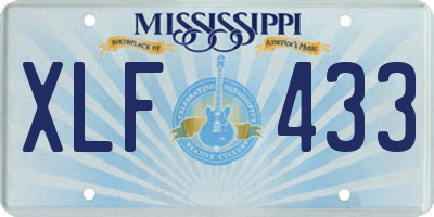 MS license plate XLF433