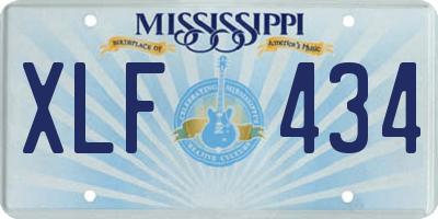 MS license plate XLF434
