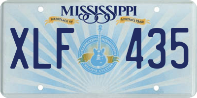 MS license plate XLF435