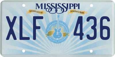 MS license plate XLF436