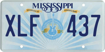 MS license plate XLF437