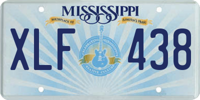 MS license plate XLF438