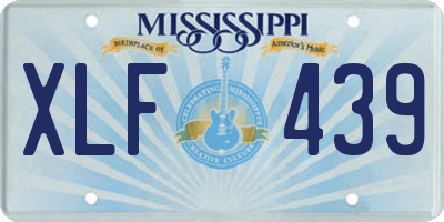 MS license plate XLF439