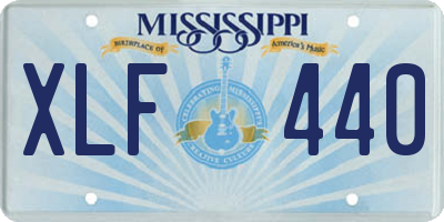 MS license plate XLF440