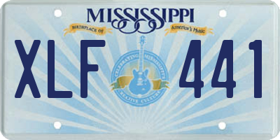 MS license plate XLF441