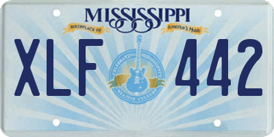 MS license plate XLF442