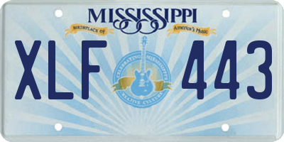 MS license plate XLF443