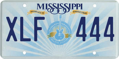 MS license plate XLF444