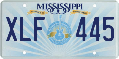 MS license plate XLF445
