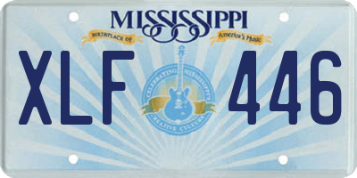 MS license plate XLF446