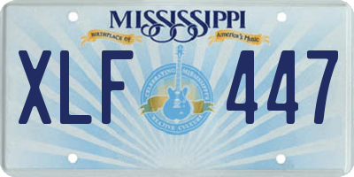 MS license plate XLF447