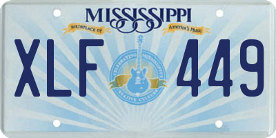 MS license plate XLF449