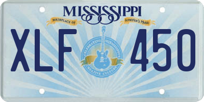 MS license plate XLF450