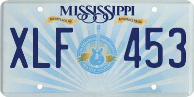 MS license plate XLF453