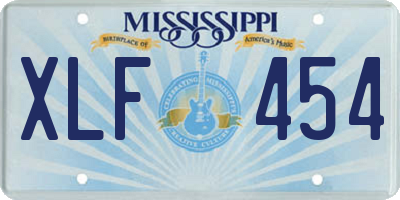 MS license plate XLF454