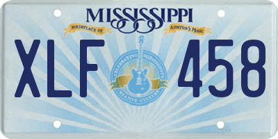 MS license plate XLF458
