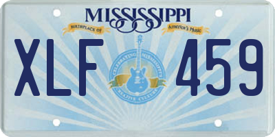 MS license plate XLF459