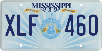 MS license plate XLF460