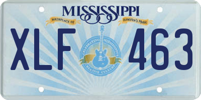 MS license plate XLF463
