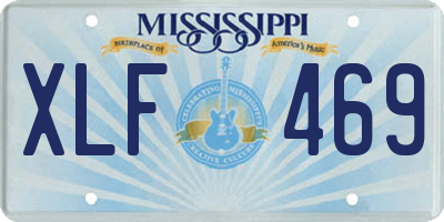MS license plate XLF469