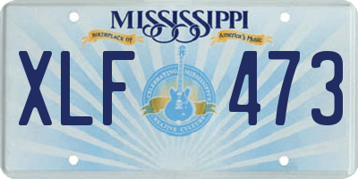 MS license plate XLF473