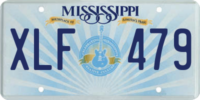 MS license plate XLF479